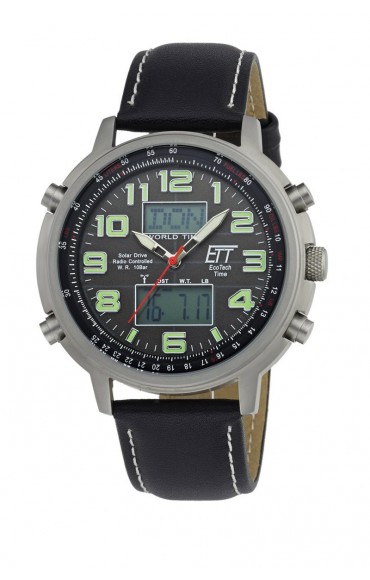 Solar Drive Funk Herrenuhr Hunter II World Timer EGS-11301-21L