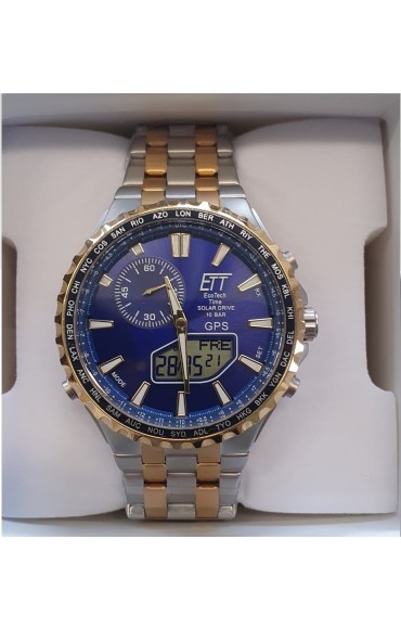 Funk Solar Drive Herren World TImer Edelstahl EGS-11285-52M 