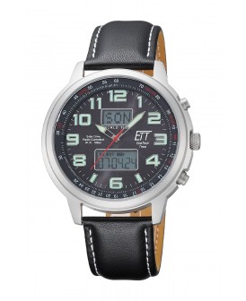 Solar Drive Funk Herrenuhr Hunter II World Timer EGS-11301-21L