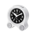Sprechender Funk Wecker DCF77 mit Alarm, LED-Hintergrundbeleuchtung, Sprachausgabe mit Uhrzeit, Datum, inkl. Batterien MTC-71030-12W